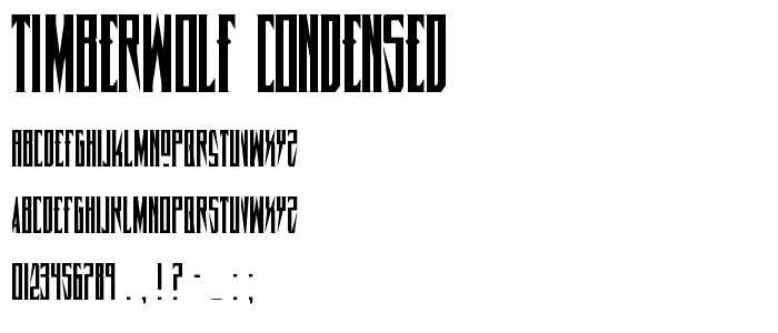 Timberwolf Condensed font